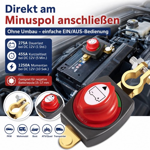 Batterie trennschalter 12v 24v - trennschalter,